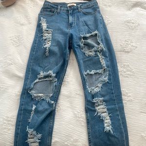 Vibrant Ripped Jeans Size 5
